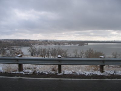 Cherry Creek Lake with Snow