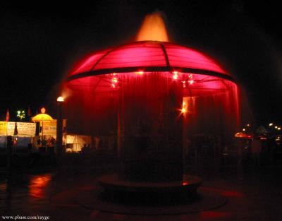 Mushroom foutain at night