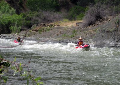 Don Bishop and Ann Lehr on Cache Creek