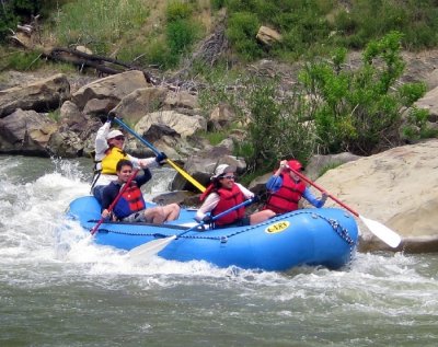 Evan Massaro, Norma Ferriz, Kirsten Nixon, and Adrian Avila on Cache Creek