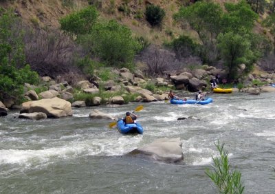 Dan Jackson Exiting the S-Curve Rapid on Cache Creek