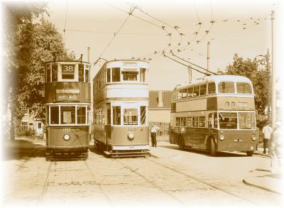 At the terminus - around 1950