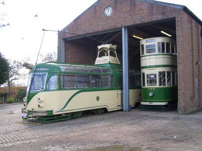 Blackpool Trams in the Shed