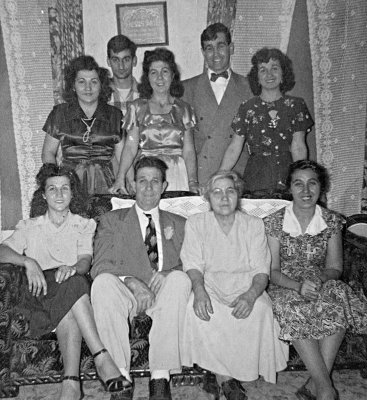 DeFeudis (my Father's) Family in 1950 Gracie Tommy Bertha Dom Lu