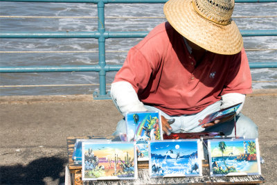Finger painting artist