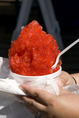 Watermelon flavored snow cone