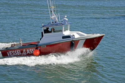 Speeding to assist troubled vessel