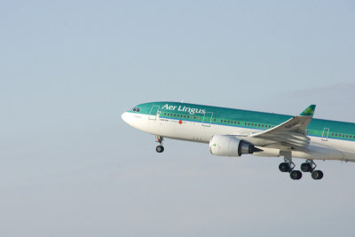 An Irish airplane taking off