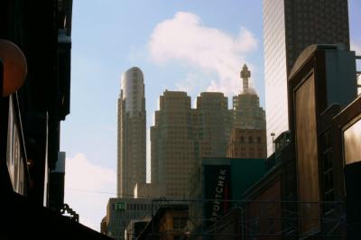 Toronto city skyline from Yonge Street