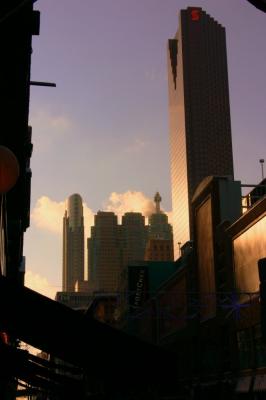 Toronto city skyline from Yonge Street