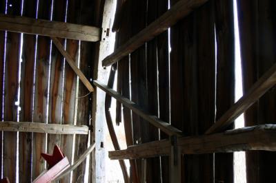 Inside the K's old barn.....