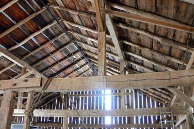 Inside the K's old barn.....