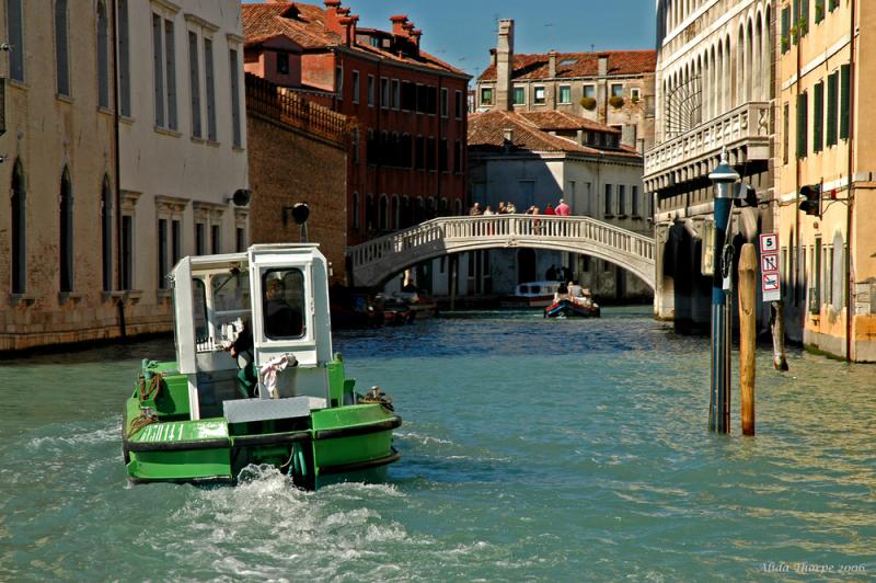 Green Work Boat, Venice