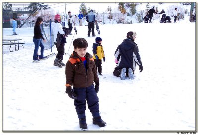Kushal enjoying the snow