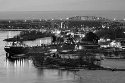 Sarnia Bay in B&W