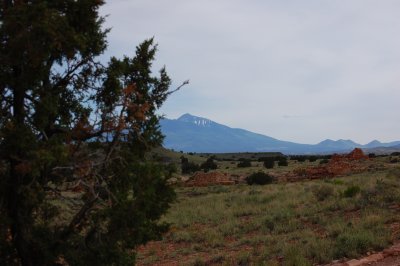 Peaks behind