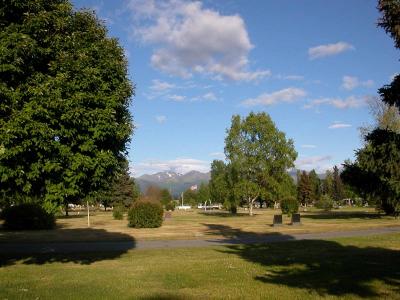Anchorage - mountains from cemetery