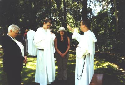 Kohl, CA, and Tracy receive a much-needed blessing