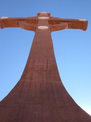 Celtic cross, 70 feet high, Holy Trinity Monastery, St. David AZ