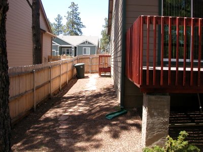 south yard; door is from garage