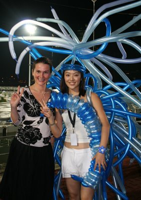 Me and Singapore lady balloon