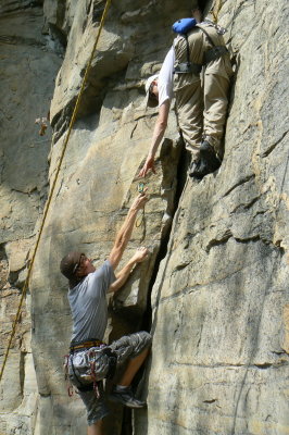 Climbing at Pilot Mountain 9/1/08 [gallery]