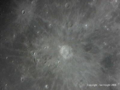 Crater Copernicus and ray system
