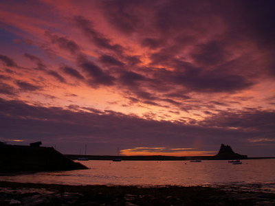 Dawn over Lindisfarne.