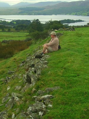 Me  on  the  southern  rampart  of  Tomen-y-mur.