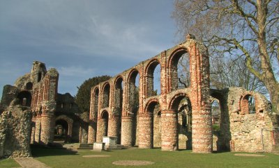 St. Botolphs  Priory  remains.