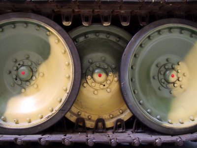 WW2  Jagdpanther  interleaved  roadwheels.