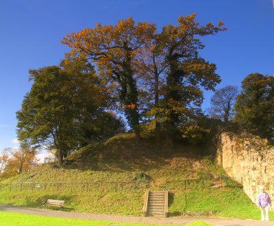 Tonbridge  Castle, the  Motte.
