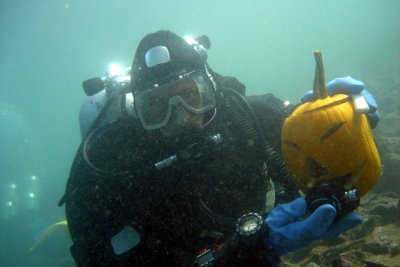 Dave giving his pumpkin some air..