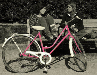 bici rosa