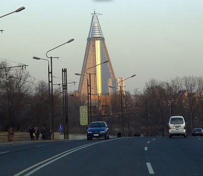 Ryugyong Hotel, under construction since the 1987