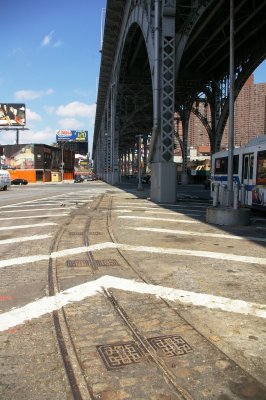 Old Third Avenue Railway Company trolley tracks