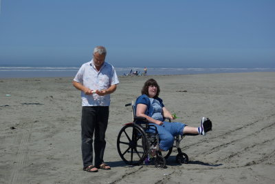 Dave and Heather flying kites at the WA Coast