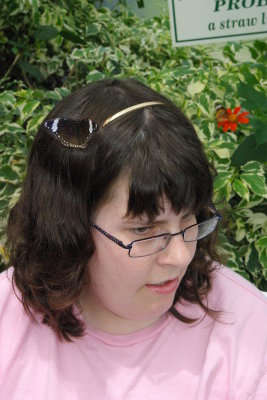 Heather with pretty hair decor