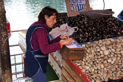 Vendedora de mariscos