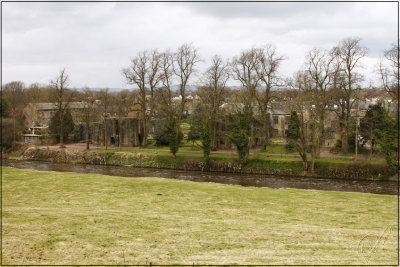 Whalley Abbey across the Calder