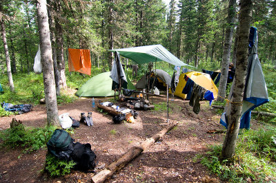 Day 6. Campground of taiga orienteering survivors