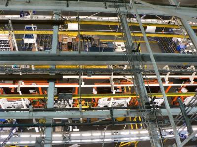 looking down at parts