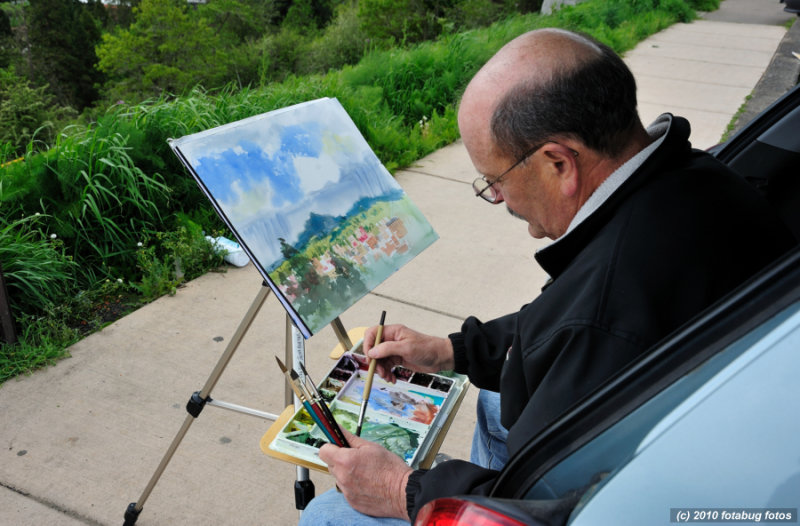 His painting looks very nice