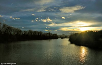 Sunrise over the Willamette River