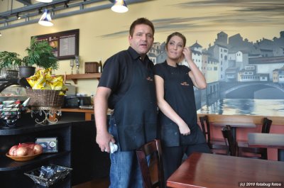 The owner and nice waitress