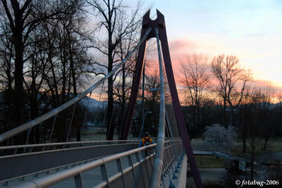 Defasio footbridge and morning sky