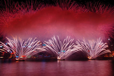 A gorgeous display of fireworks.