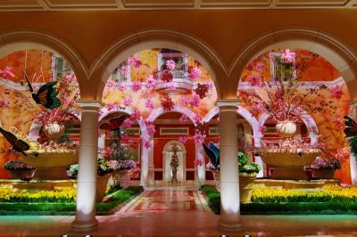 The background of Bellagio's reception