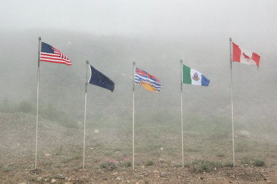 The flags on the U.S.-Canada border
See the place