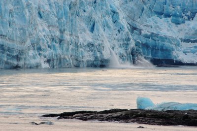 Ice is slipping into water
See the place